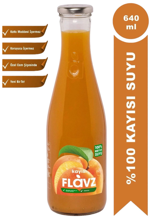 FLAVZ 640 ML 100% Apricot Juice*6