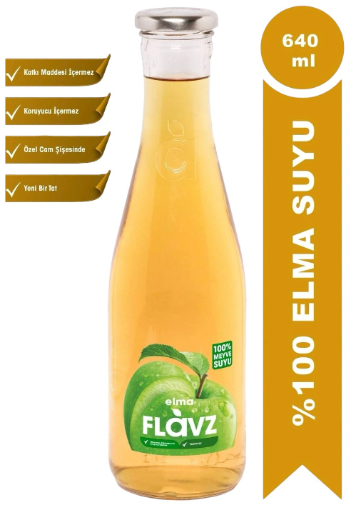 FLAVZ 640 ML SQUEEZED 100% APPLE JUICE*6