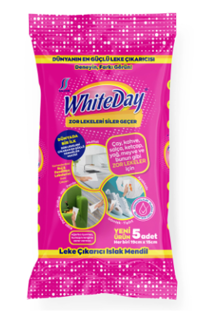 WHİTEDAY 5 PCS STAIN REMOVER WET WIPES *36
