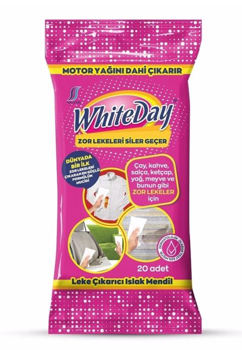 WHİTEDAY 20 PCS STAIN REMOVER WET WIPES*12