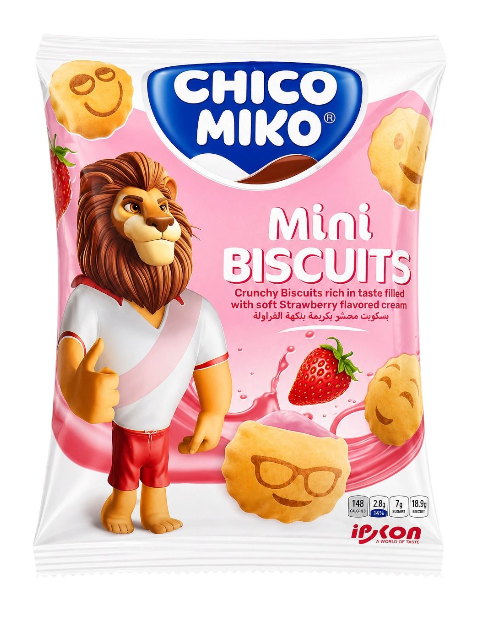 CHICO MIKO 28 GR MINI BISCUITS STRAWBERRY FLAVORED*24