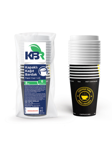 KBR (KPK-005) 6-Piece Set of 8 Paper Cups and Lids*30