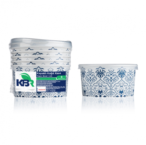 KBR (KPK-302) 6-Piece Paper Bowl Set with Lids*20