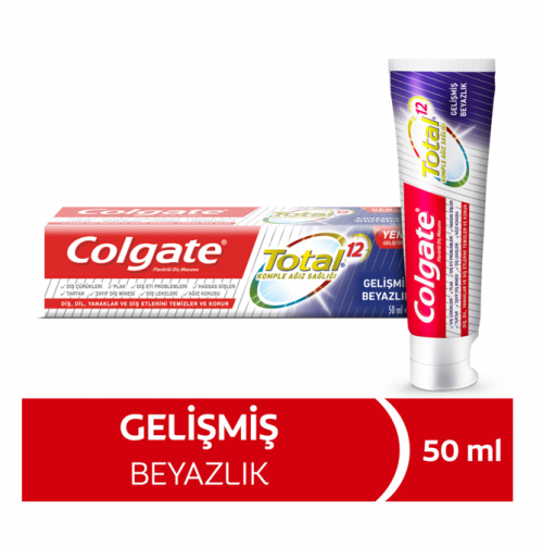COLGATE 50 ML TOTAL GELİŞMİŞ BEYAZLIK*12