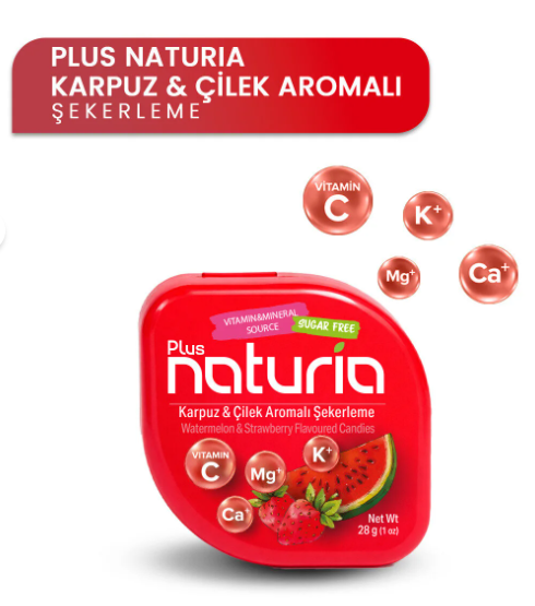 NATURİA 28 GR KARPUZ VE ÇİLEK ARM.ŞEKER*8