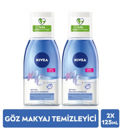 NIVEA 125 мл + 125 мл двухфазной воды для снятия макияжа с глаз*1