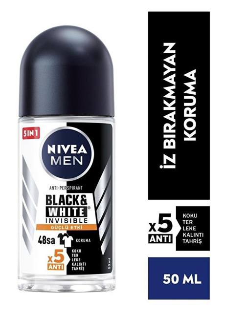 NIVEA Роликовый аппликатор 50 мл, для мужчин, черно-белый, мощный эффект*1