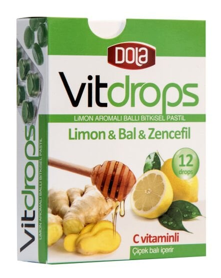 DOLA 30 GR VİTDROPS LİMON & BAL PASTİL*16