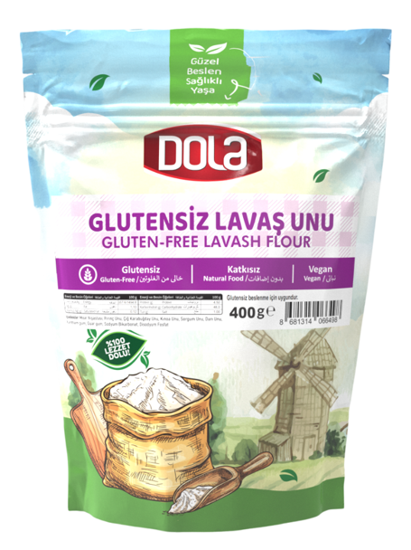 DOLA 400 GR GLUTENSİZ LAVAŞ UNU*6