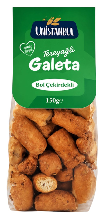 UNİSTANBUL 150 GR BOL ÇEKİR.TEREYAĞLI GALETA*18