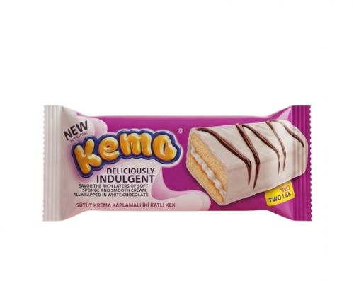 KEMO 2-LAYER CAKE WITH MILK CREAM COVERAGE 35 GR*24