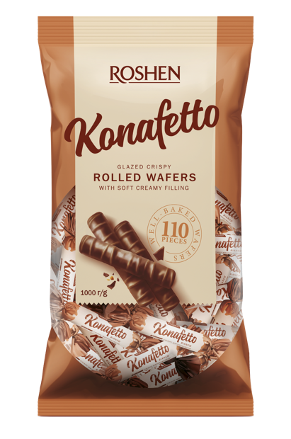 ROSHEN (1824) KONAFETTO BLANC CHOCOLATE WAFER 1 KG*5