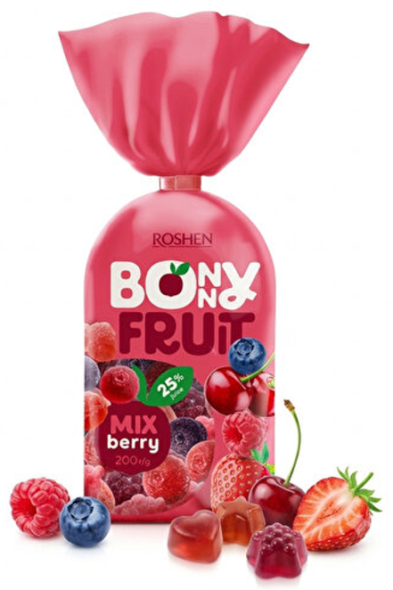 ROSHEN (4278) BONNY FRUIT BERRY MIX 200 GR*18