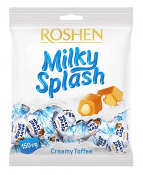 ROSHEN (3721) MILKY SPLASH TOFFEE CANDY 150 GR*12