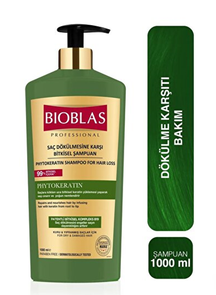 BİOBLAS SHAMPOO. 1000 ML PHYTOKERATIN SHAMPOO.*12