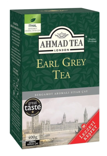 AHMAD TEA 400 GR EARL GREY LOOSE TEA*8