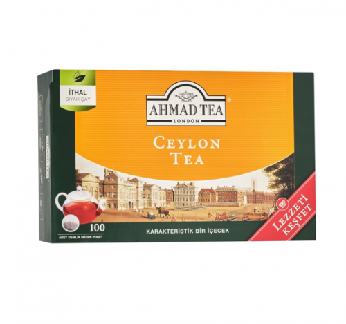 AHMAD TEA 100-PACK CEYLON TEAPOT TEA BAGS*12
