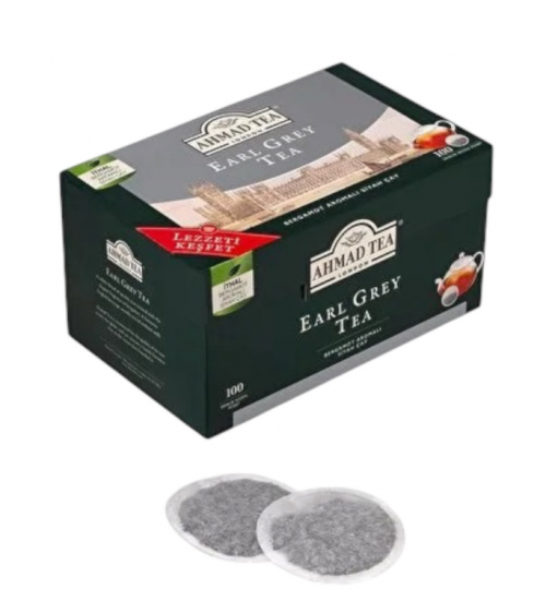 AHMAD TEA 100-PACK EARL GREY TEAPOT TEA BAGS*12