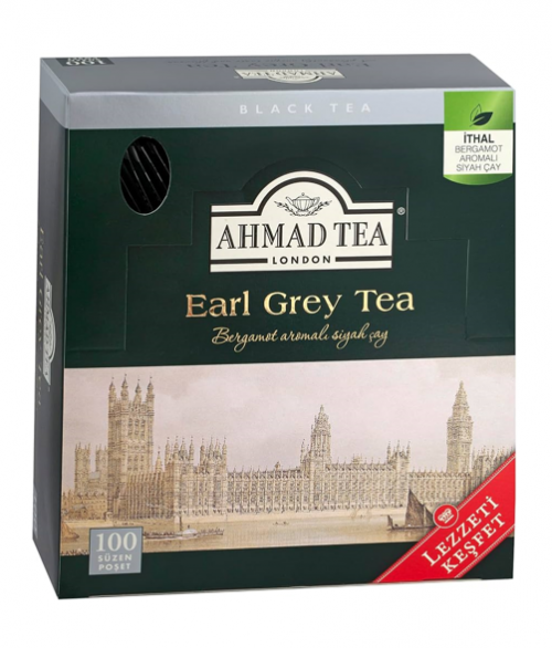 AHMAD TEA 100'LÜ EARL GREY BARDAK POŞET ÇAY*12