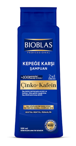 Bioblas Shampoo. 500 ml. Zinc & Caffeine*6