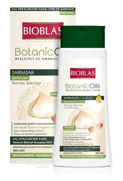 BIOBLAS BOTANIC SHAMPOO 360ML GARLIC *6