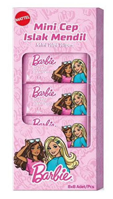 FRESH UP 8 PCS MINI WET POCKET WIPES BARBIE*24