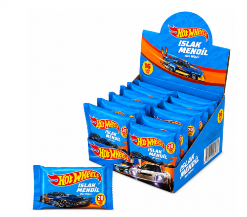 FRESH UP 20 PCS WET POCKET WIPES HOTWHEELS*16