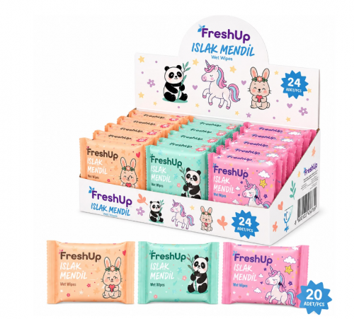 FRESH UP 20 PCS WET POCKET WIPES*24