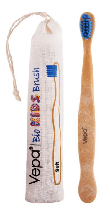 VEPA BIO TOOTHBRUSH SOFT CHILDREN'S CARBON BRISTLE WITH GLOVE*12