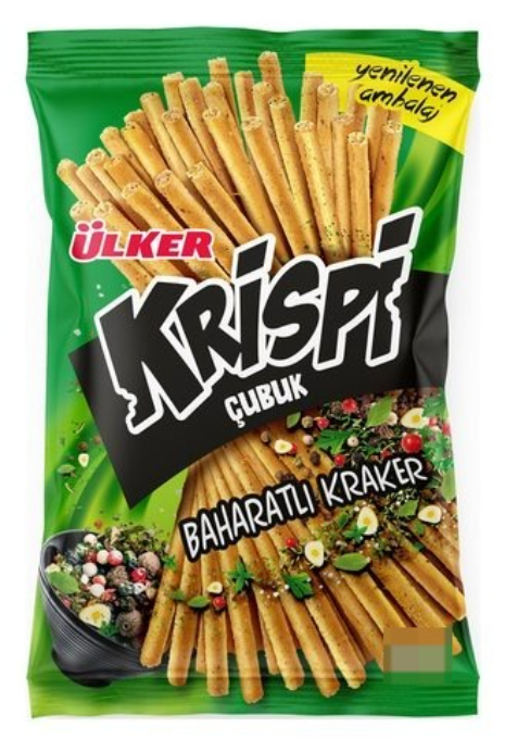 ÜLKER (1075-02) KRISPI SPICE STICK CRACKERS 50 GR*15