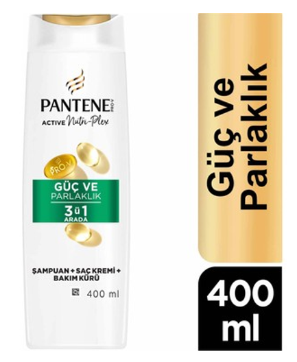 PANTENE SHAMPOO 400ML POWERFUL SHINE 3 IN 1*6