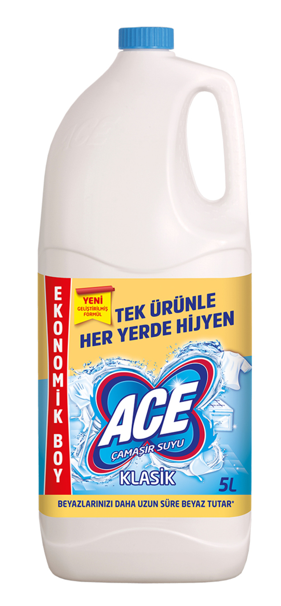 ACE BLEACH, REGULAR 5 LITERS * 4