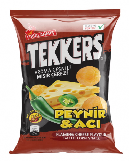 TEKKERS PUFFS 28 GR CHEESE AND SPICY FLAVORED CHIPS*30