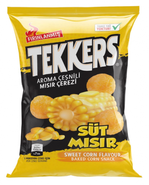 TEKKERS PUFFS 28 GR SWEET CORN FLAVORED CHIPS*30