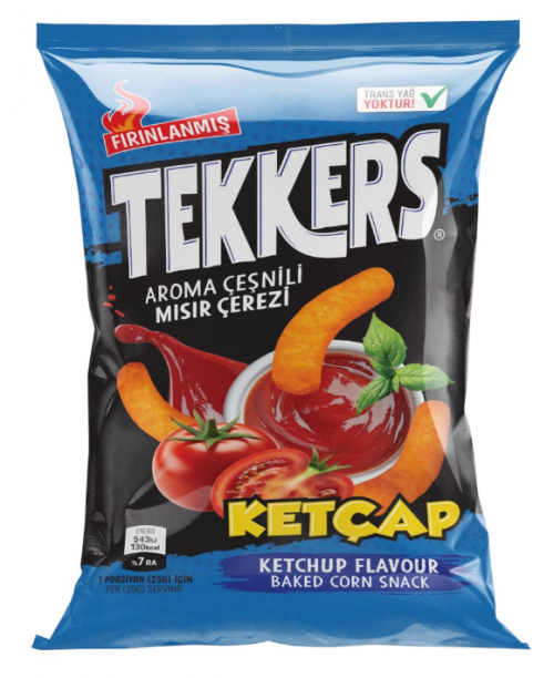 TEKKERS PUFFS 28 GR KETCHUP FLAVORED CHIPS*30