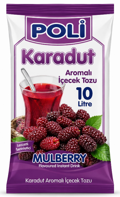 POLİ 450 GR BLACKBERRY FLAVORED COLD POWDERED DRINK SACHETS*12