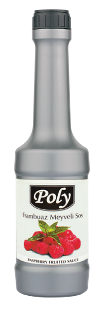POLY 1000 GR RASPBERRY FLAVORED FRUIT PUREE SAUCE*6