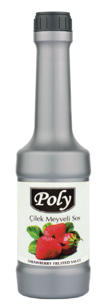 POLY 1000 GR STRAWBERRY FLAVORED FRUIT PUREE SAUCE*6