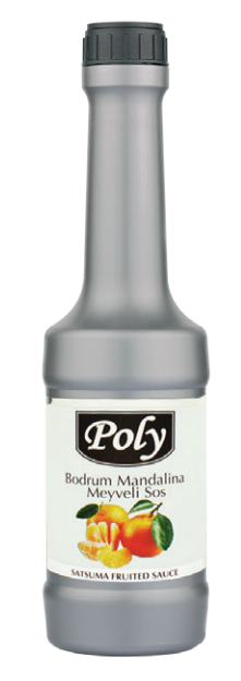 POLY 1000 GR BODRUM MANDARIN FLAVORED FRUIT PUREE SAUCE*6
