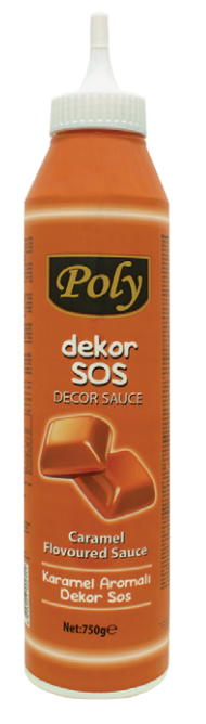 POLY 750 GR CARAMEL FLAVORED DECOR SAUCE*12