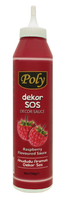 POLY 750 GR STRAWBERRY FLAVORED DECORATIVE SAUCE*12