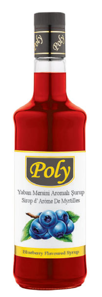 POLY 700 ML BLUEBERRY FLAVORED SYRUP*6