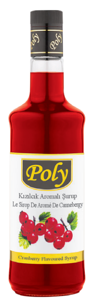 POLY 700 ML CRANBERRY FLAVORED SYRUP*6