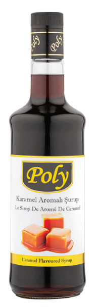 POLY 700 ML CARAMEL FLAVORED SYRUP*6