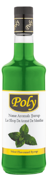 POLY 700 ML MINT FLAVORED SYRUP*6