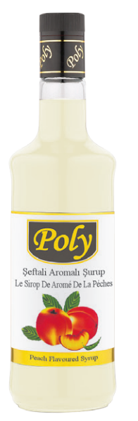 POLY 700 ML PEACH FLAVORED SYRUP*6