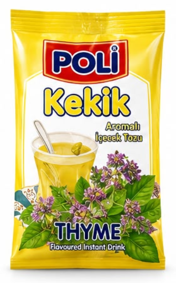 POLİ 300 GR THYME FLAVOR HOT POWDERED DRINK PACKAGES*24