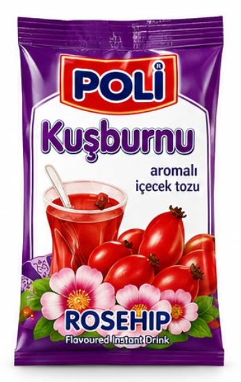 POLİ 300 GR ROSEHIP POWDER HOT DRINK POWDER BAGS*24