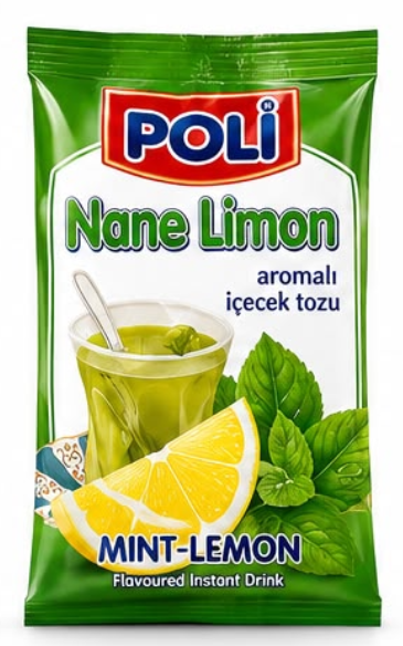 POLİ 250 GR MINT AND LEMON FLAVORED POWDERED DRINK SACHETS*24