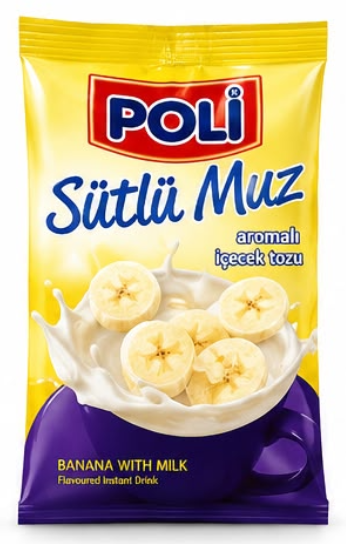 POLİ 250 GR MILK AND BANANA FLAVORED POWDERED DRINK SACHETS*24